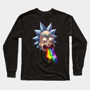 Rainbow Puke Long Sleeve T-Shirt